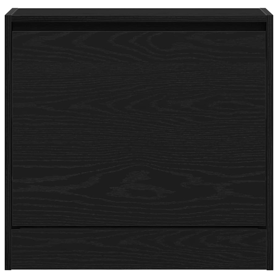 Schoenenkast met plank Zwart Eiken 60 x 21 x 57 cm Bewerkt hout