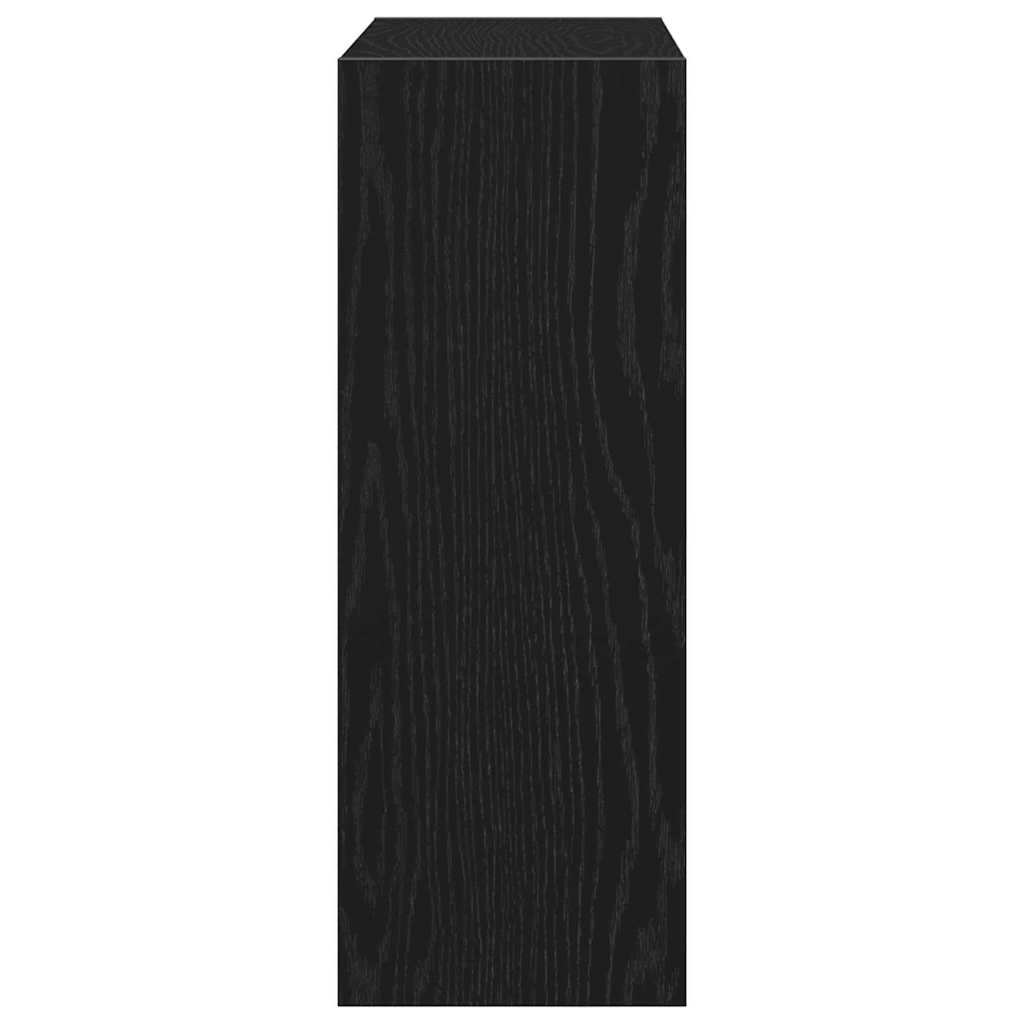 Schoenenkast met plank Zwart Eiken 60 x 21 x 57 cm Bewerkt hout