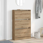 Shoe Cabinet Artisan Oak 80 x 21 x 125.5 cm Engineered Wood