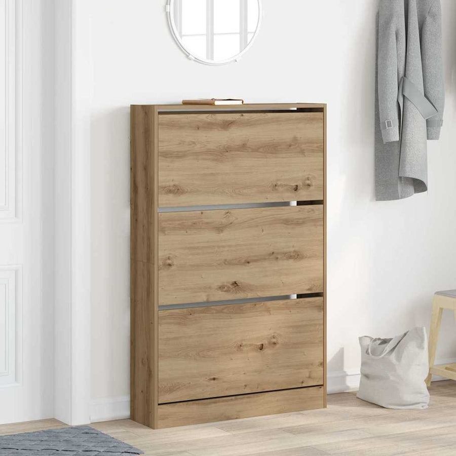 Schoenenkast Artisan Eiken 80 x 21 x 125,5 cm Bewerkt hout