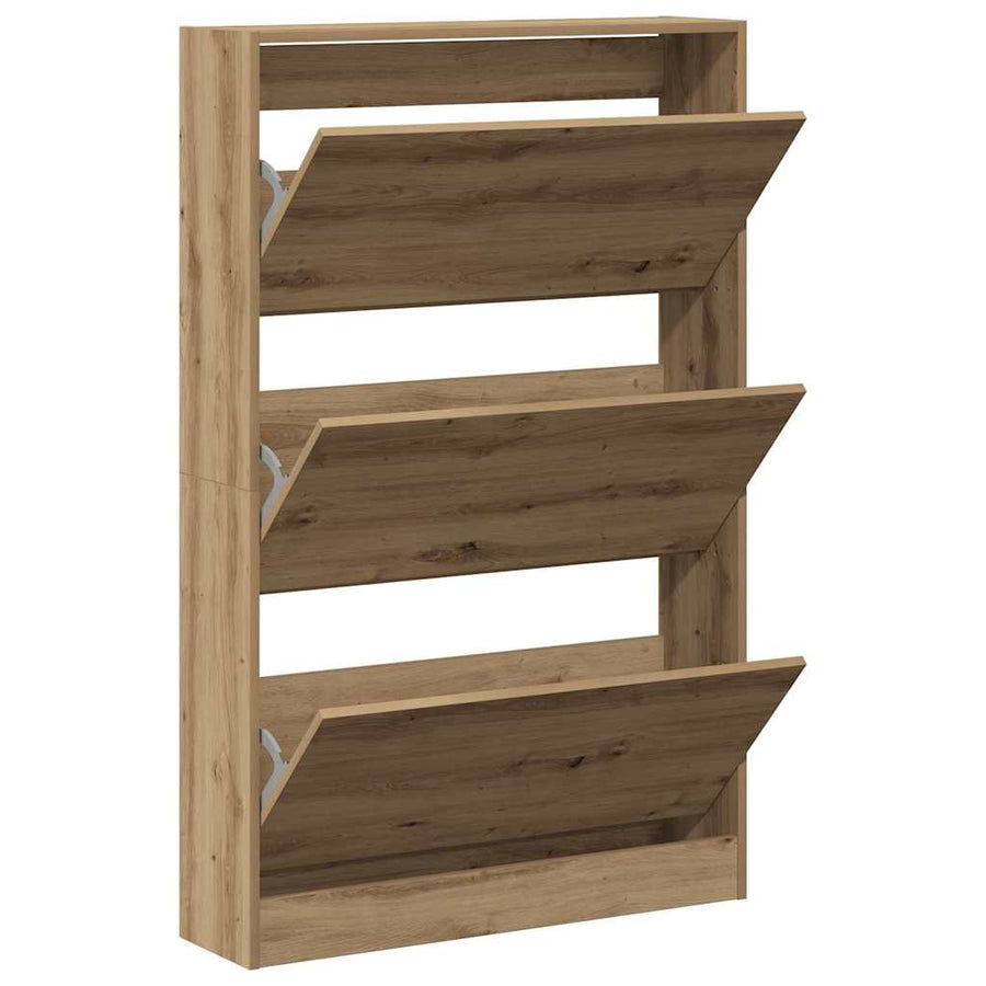 Schoenenkast Artisan Eiken 80 x 21 x 125,5 cm Bewerkt hout