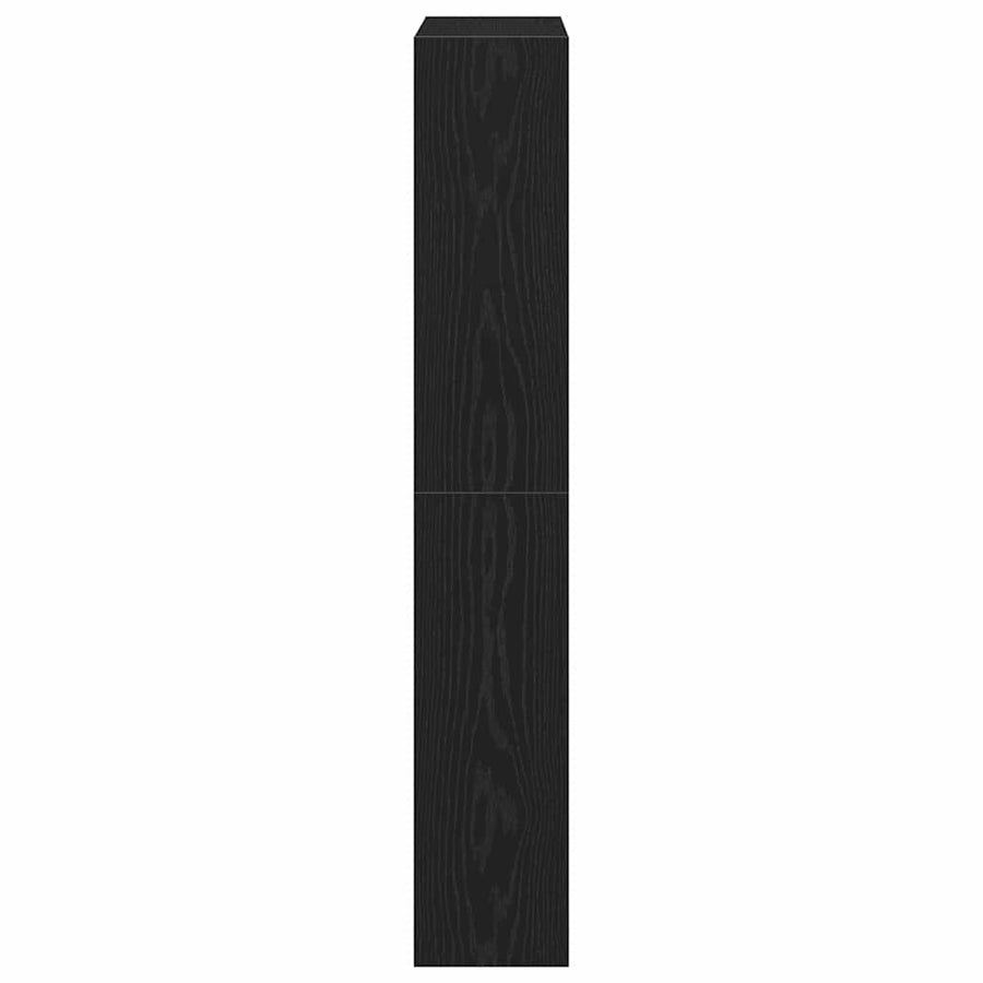 Schoenenkast Zwart Eiken 80 x 21 x 125,5 cm Bewerkt hout