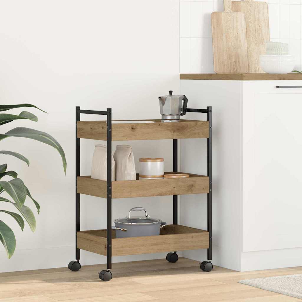 Keuken Trolley Artisan Eiken 50 x 30 x 70 cm Bewerkt hout