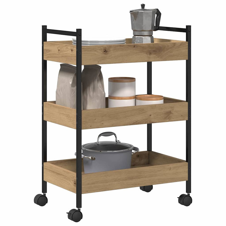 Keuken Trolley Artisan Eiken 50 x 30 x 70 cm Bewerkt hout