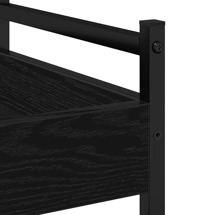 Keuken Trolley Zwart eiken 50 x 30 x 70 cm Bewerkt hout