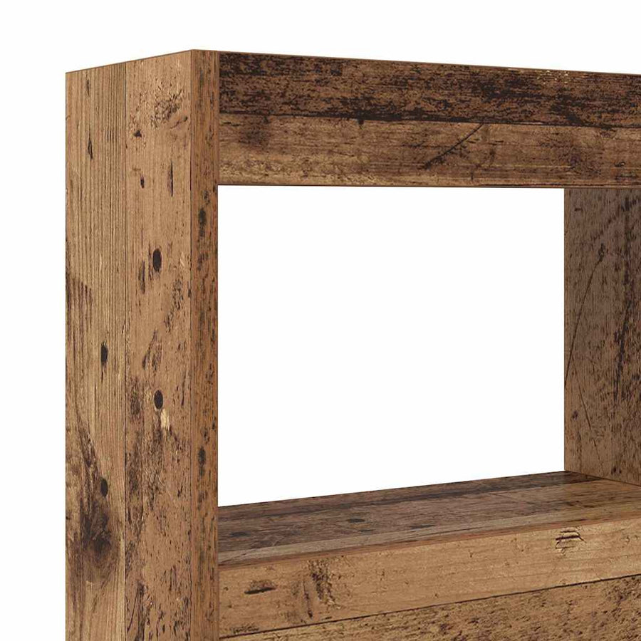 Hoofdbord met plank Oud Hout 120 x 17 x 102 cm Bewerkt hout