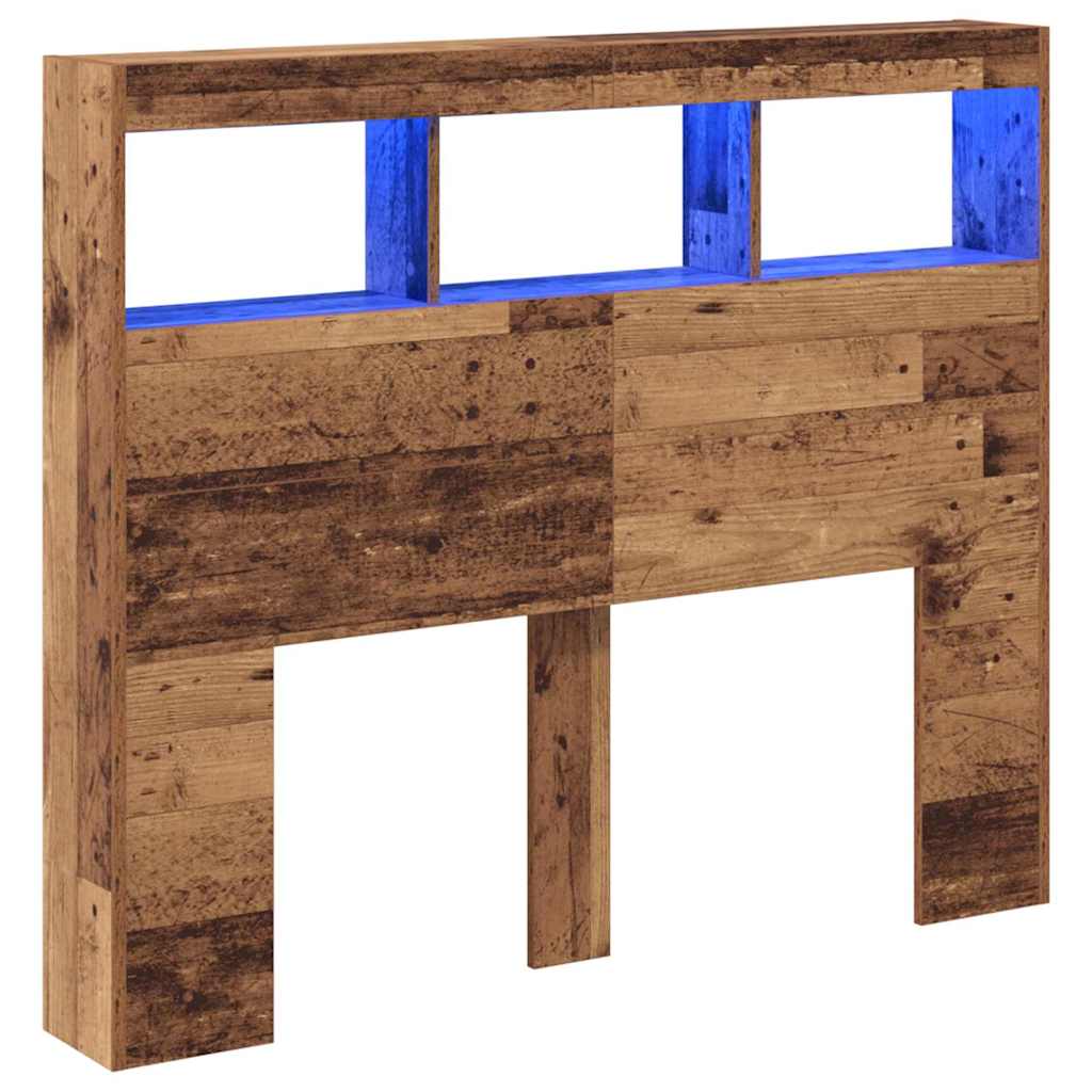 Hoofdbord met plank Oud Hout 120 x 17 x 102 cm Bewerkt hout