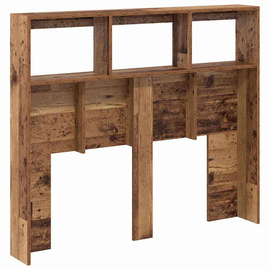 Hoofdbord met plank Oud Hout 120 x 17 x 102 cm Bewerkt hout