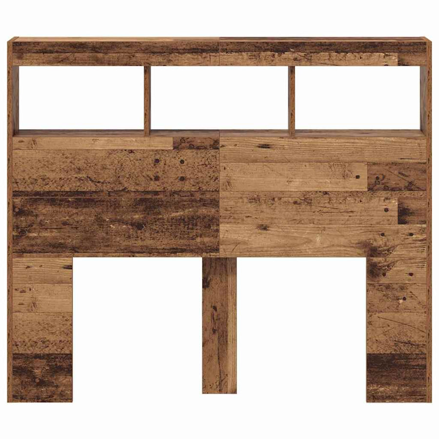 Hoofdbord met plank Oud Hout 120 x 17 x 102 cm Bewerkt hout