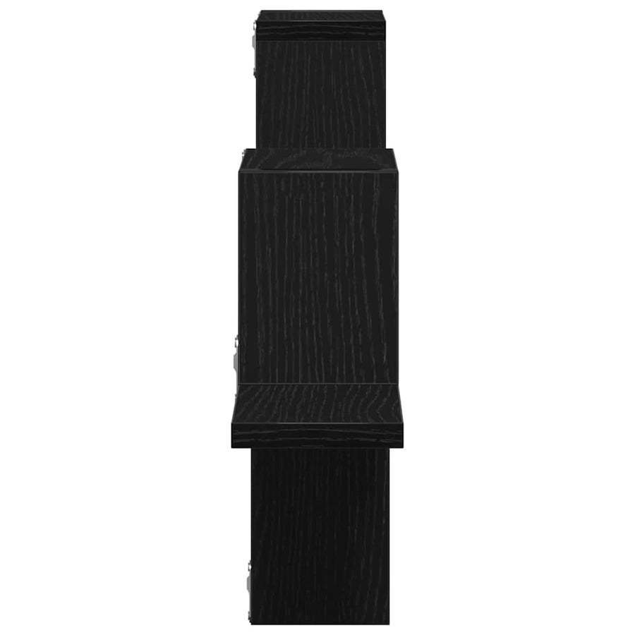 Wandplank Wandgemonteerd Zwart Eiken 104.5 x 43 x 10 cm