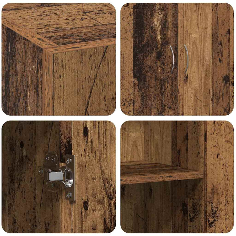 Kantoorkast Zwart Eiken 70 x 32 x 77.5 cm Bewerkt hout