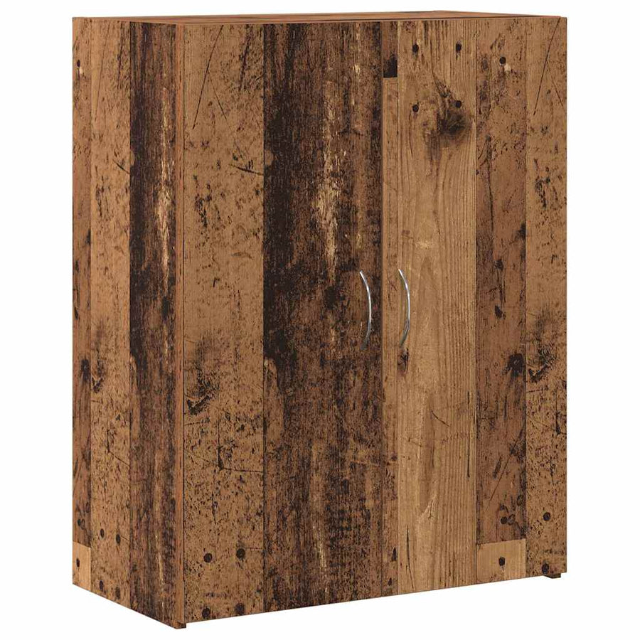 Kantoorkast Zwart Eiken 70 x 32 x 77.5 cm Bewerkt hout