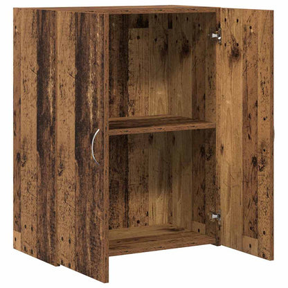 Kantoorkast Zwart Eiken 70 x 32 x 77.5 cm Bewerkt hout