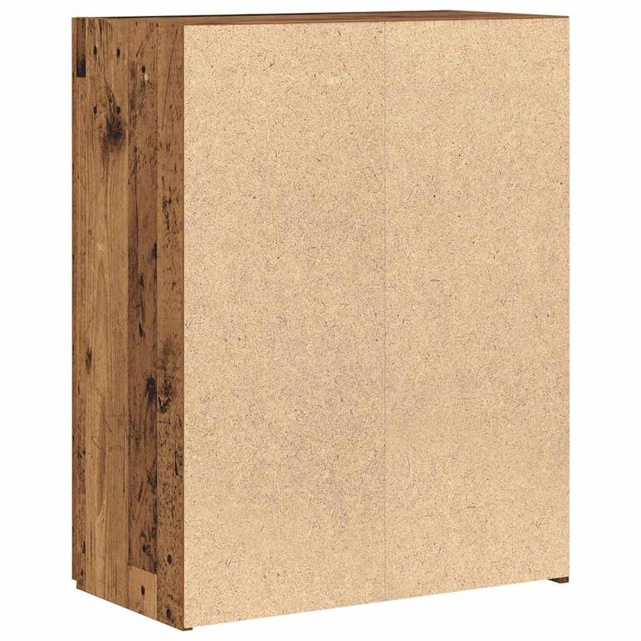 Kantoorkast Zwart Eiken 70 x 32 x 77.5 cm Bewerkt hout