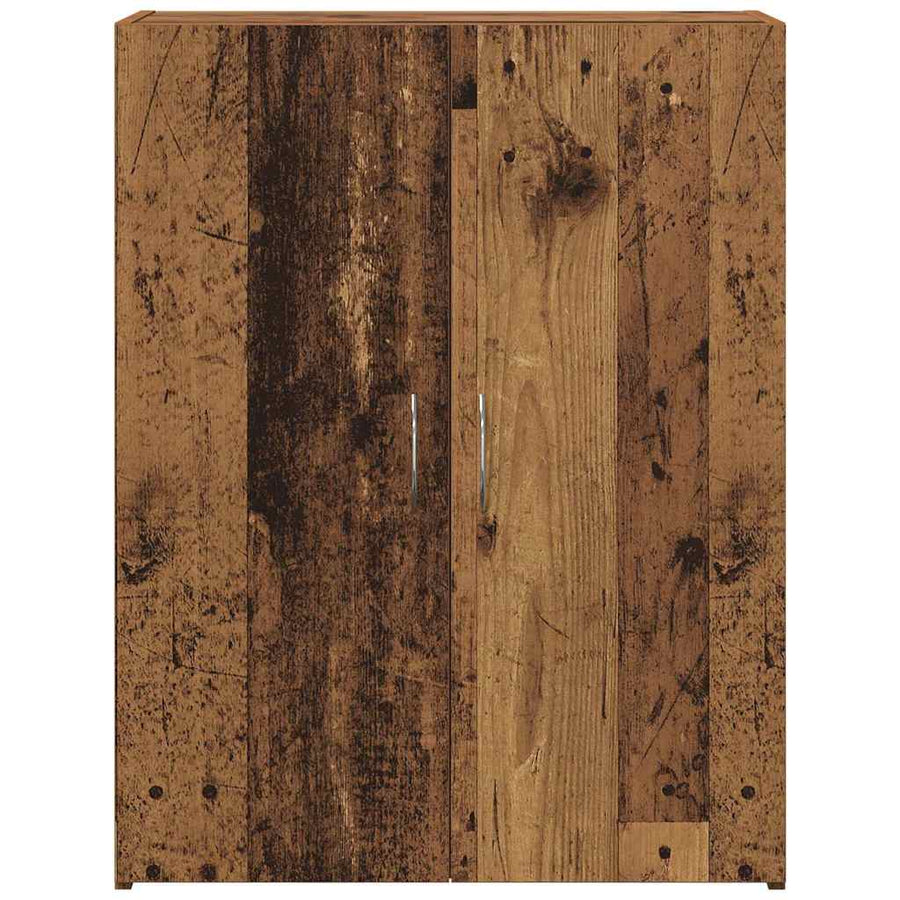 Kantoorkast Zwart Eiken 70 x 32 x 77.5 cm Bewerkt hout