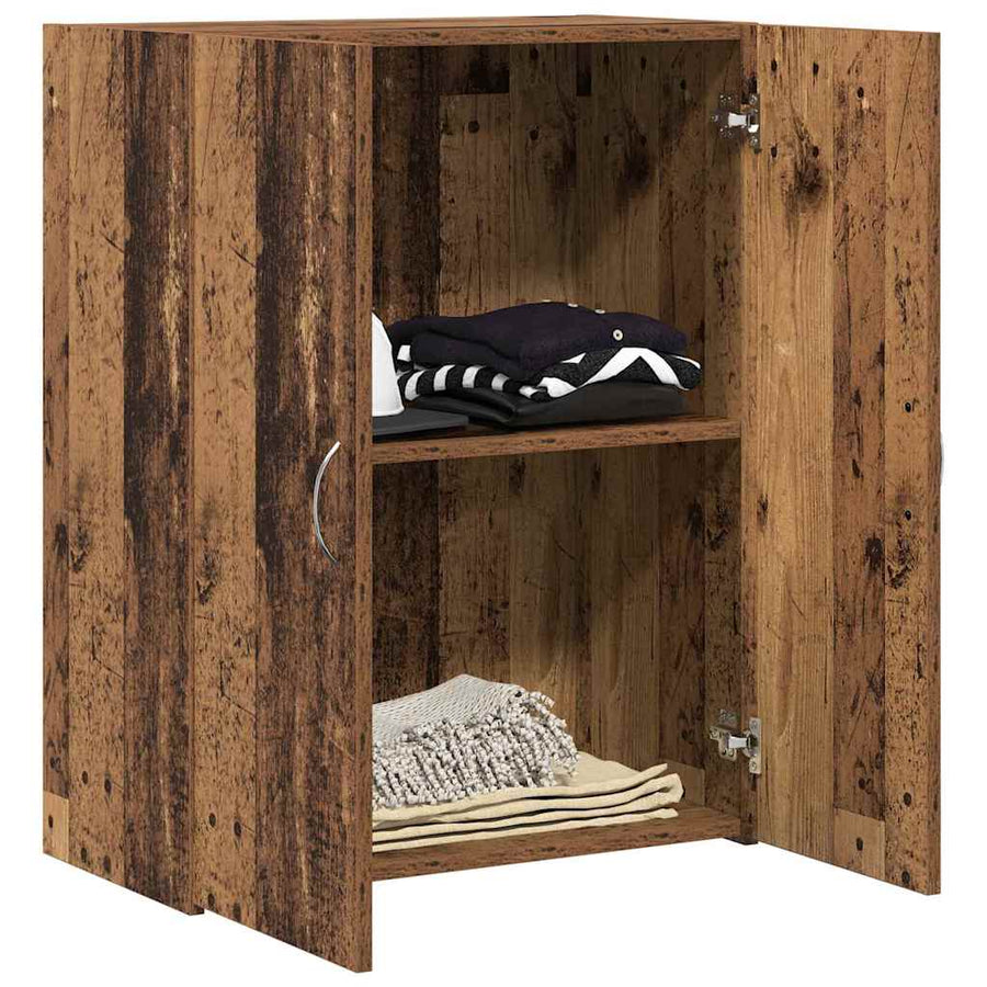 Kantoorkast Zwart Eiken 70 x 32 x 77.5 cm Bewerkt hout