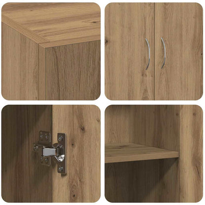 Kantoorkast met plank Oudhout 70 x 32 x 77.5 cm Bewerkt hout