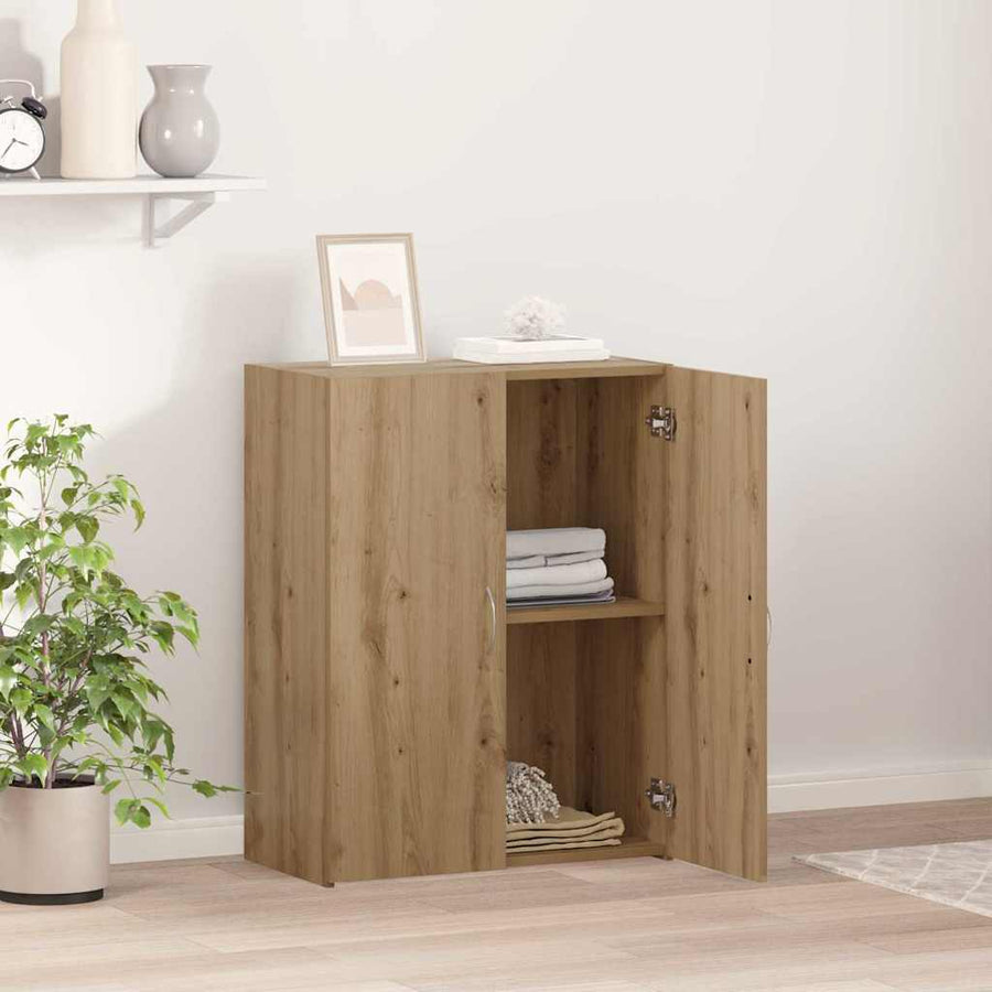 Kantoorkast met plank Oudhout 70 x 32 x 77.5 cm Bewerkt hout
