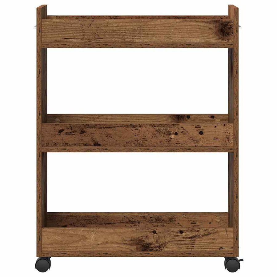 Kast met wiel Oudhout 60 x 22 x 79 cm