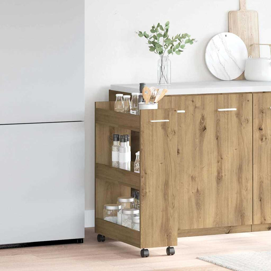 Kast met wiel Artisan Eiken 60 x 22 x 79 cm