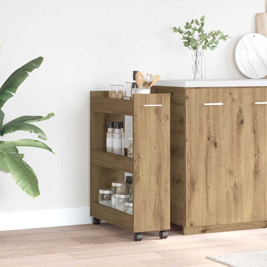 Kast met wiel Artisan Eiken 60 x 22 x 79 cm