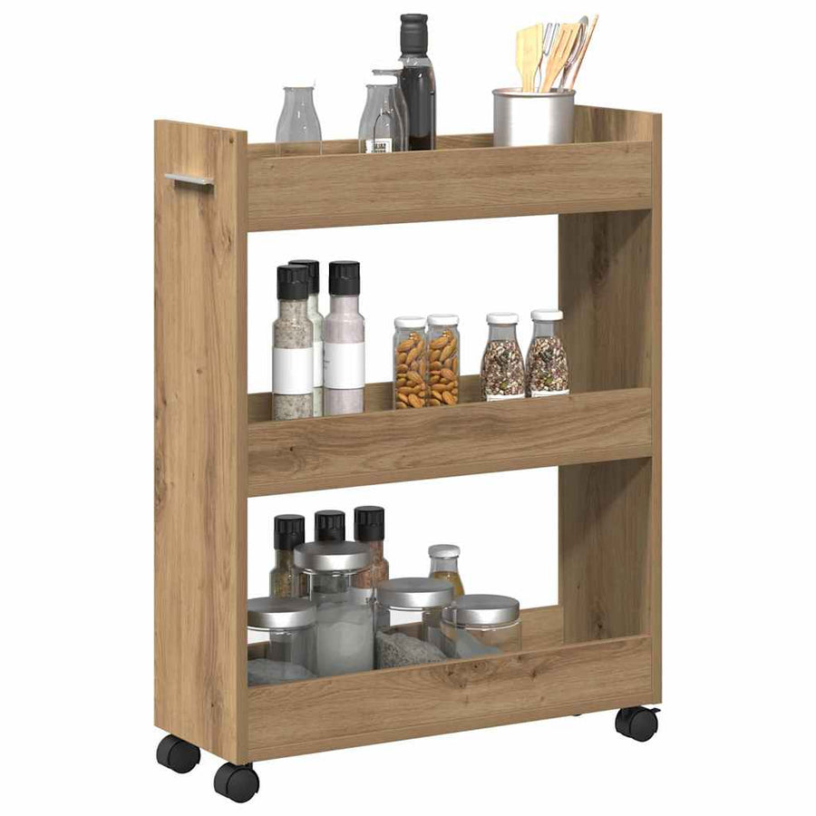Kast met wiel Artisan Eiken 60 x 22 x 79 cm
