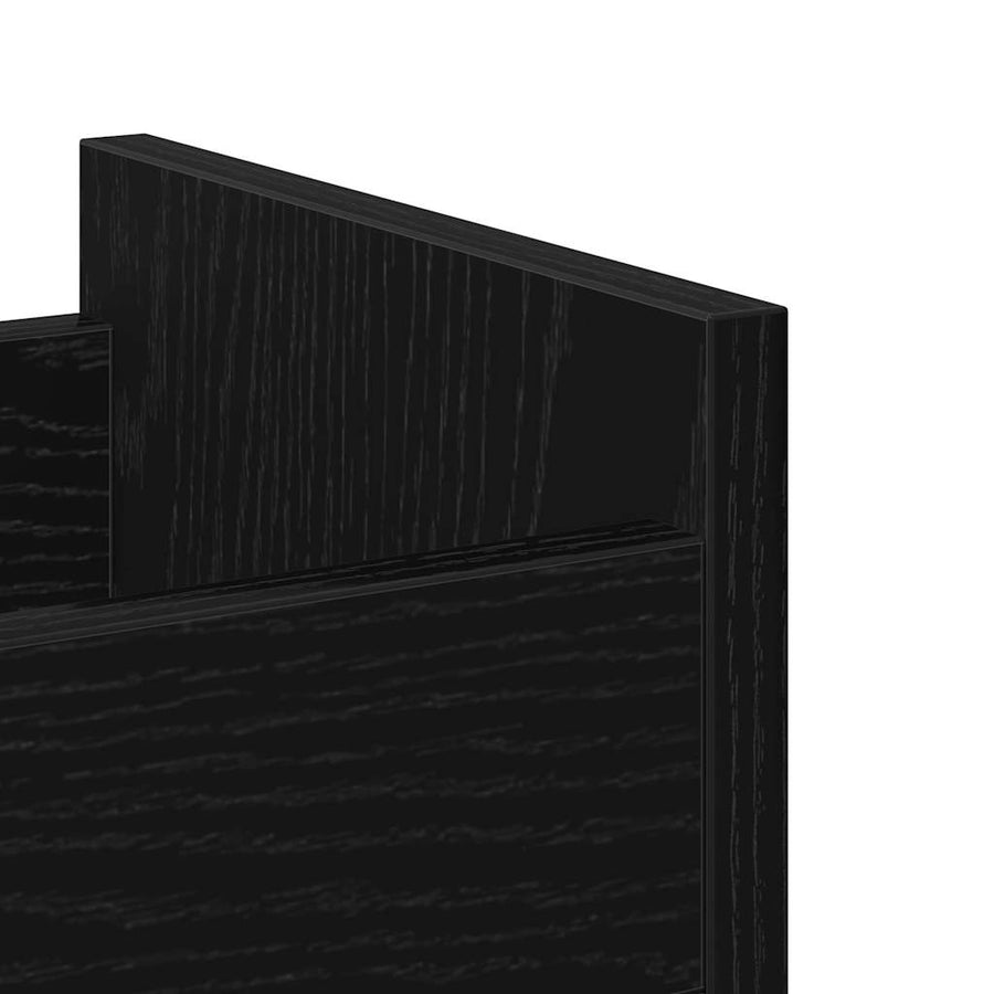 Kast met wiel Zwart Eiken 60 x 22 x 79 cm