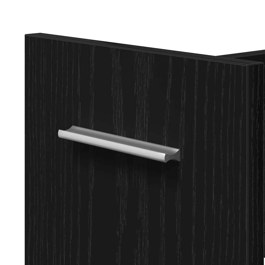 Kast met wiel Zwart Eiken 60 x 22 x 79 cm