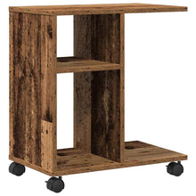 Bijzettafel met plank Oud hout 50 x 30 x 55 cm Bewerkt hout