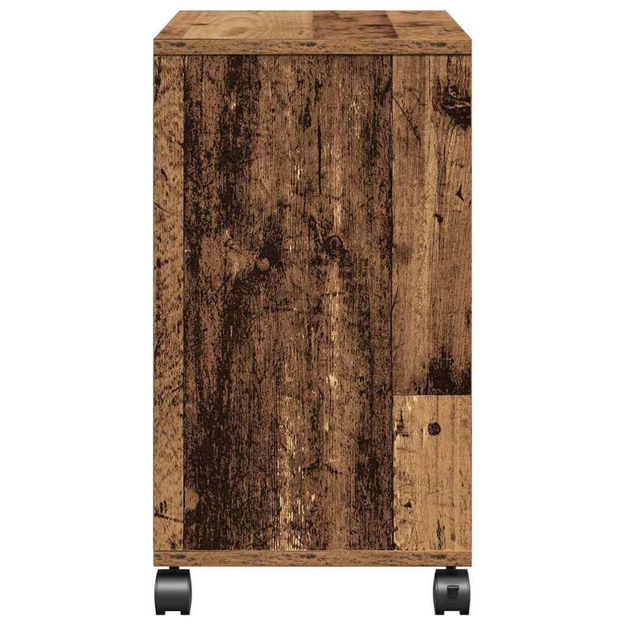 Bijzettafel met plank Oud hout 50 x 30 x 55 cm Bewerkt hout