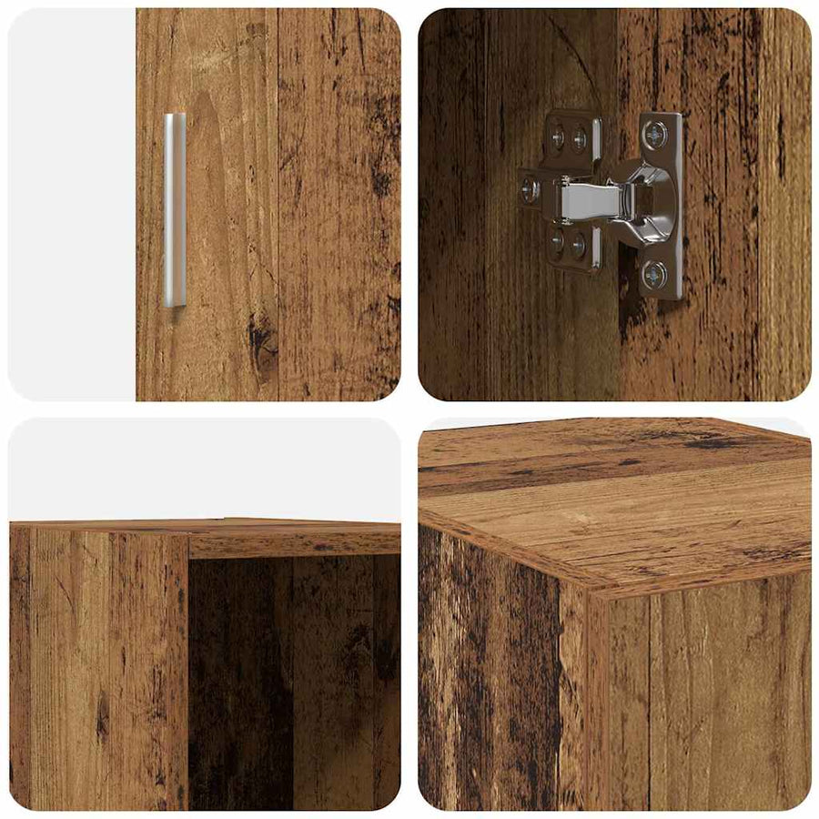 Wandkast Oudhout 30 x 42,5 x 39,5 cm Bewerkt hout