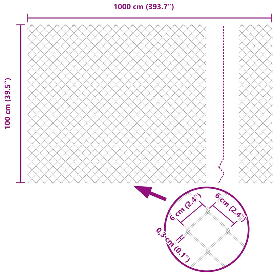 Kettenschakelhek Groen 10 x 1 m Staal
