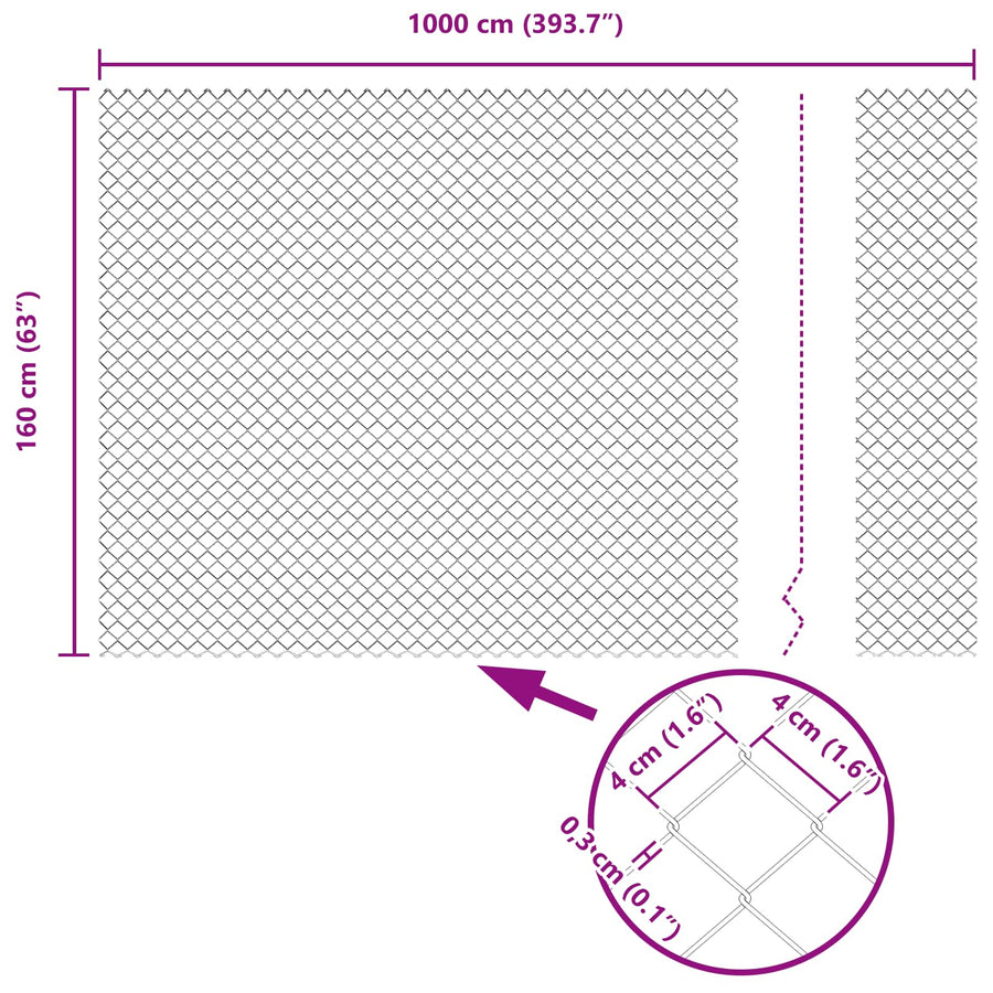 Kettenschakelhek Groen 10 x 1,6 m Staal