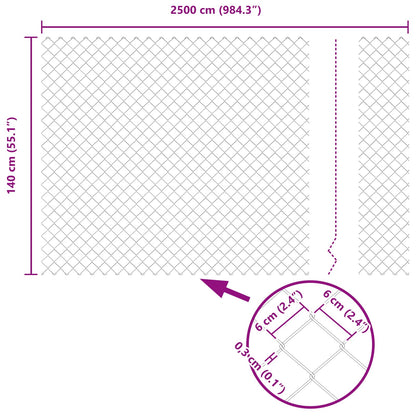 Kettenschakelhek Grijs 25 x 1,4 m Staal