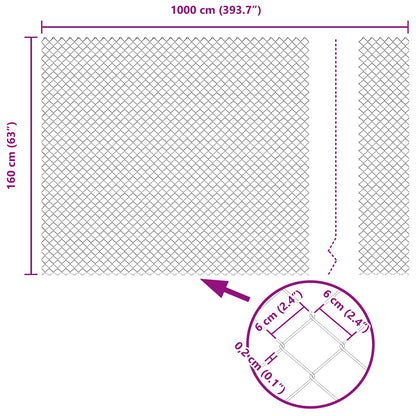 Kettenschakelhek Zilver 10 x 1,6 m Gegalvaniseerd staal