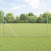 Kettinghek 25 x 1,2 m gegalvaniseerd staal zilver