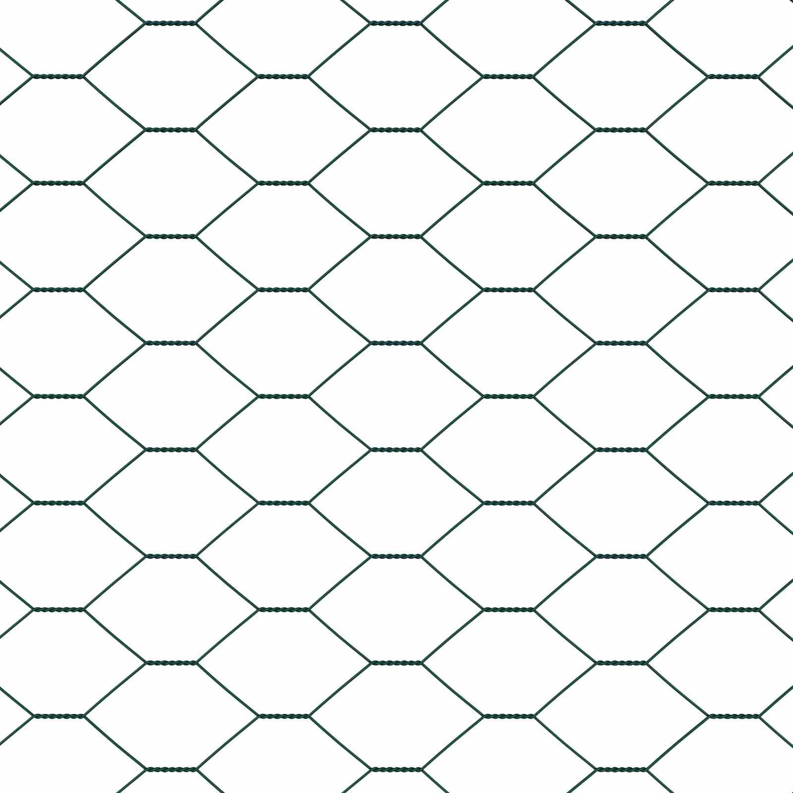 Hexagon Hek Groen 1 x 10 m PVC