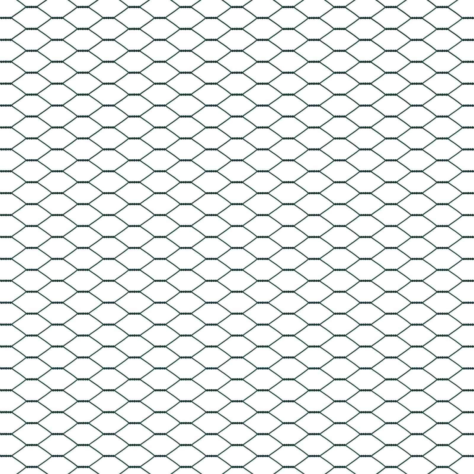 Hexagon Hek Groen 1,2 x 10 m PVC