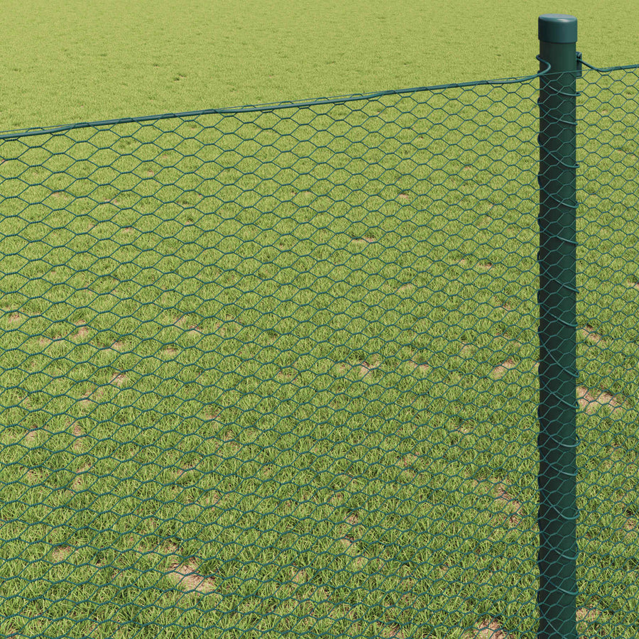 Hexagon Hek Groen 1,2 x 10 m PVC