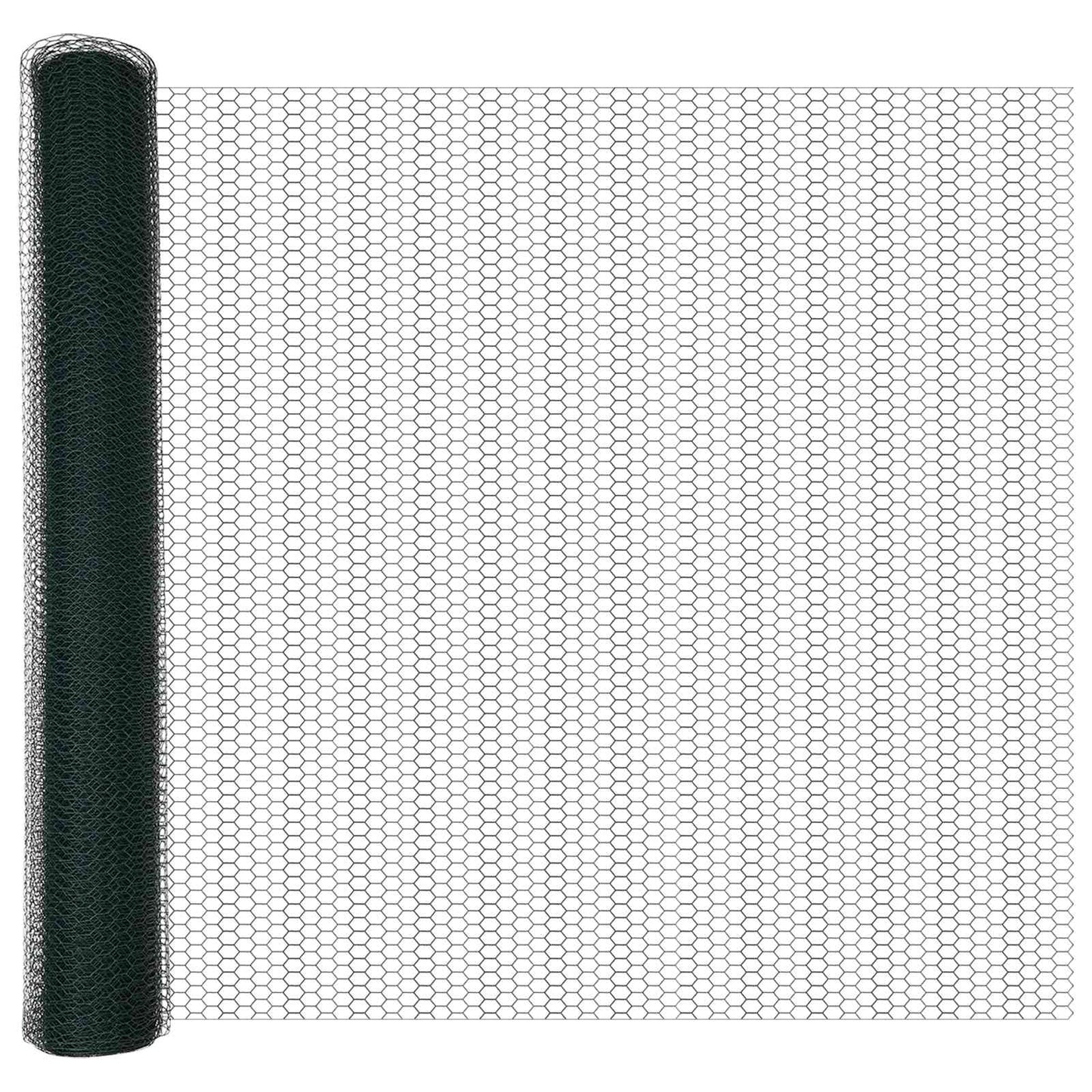 Hexagon Hek Groen 1,2 x 10 m PVC