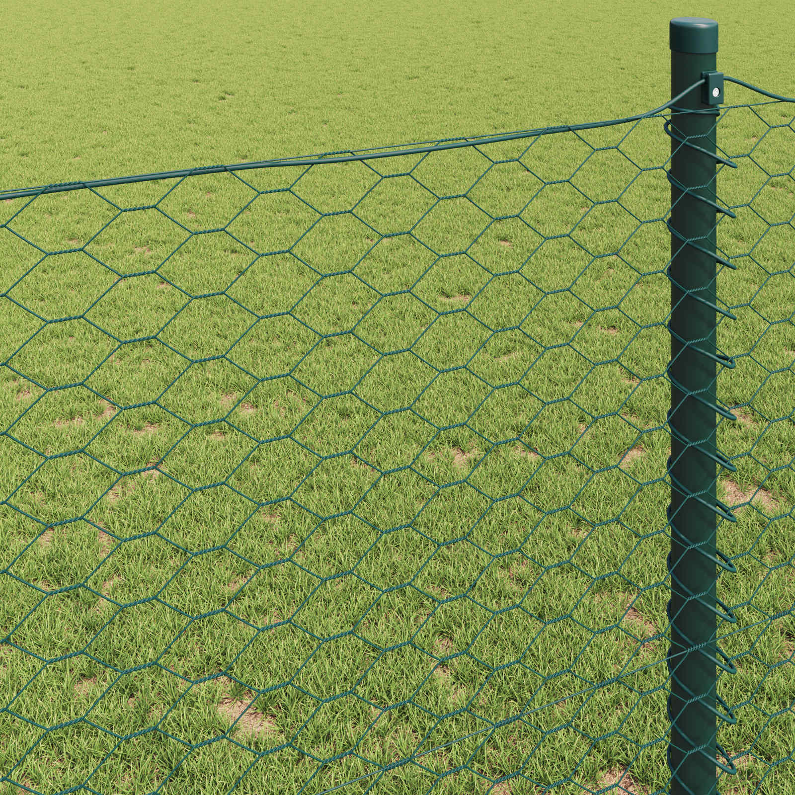 Hexagon Hek Groen 1,2 x 10 m PVC