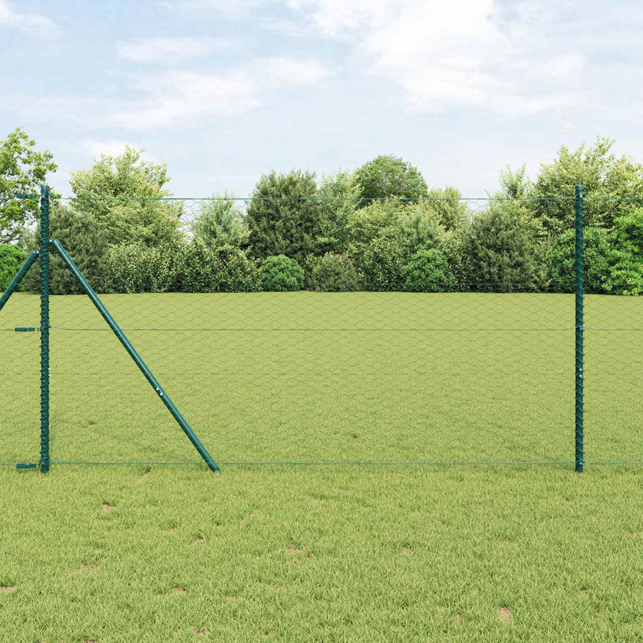 Hexagon Hek Groen 1,2 x 10 m PVC