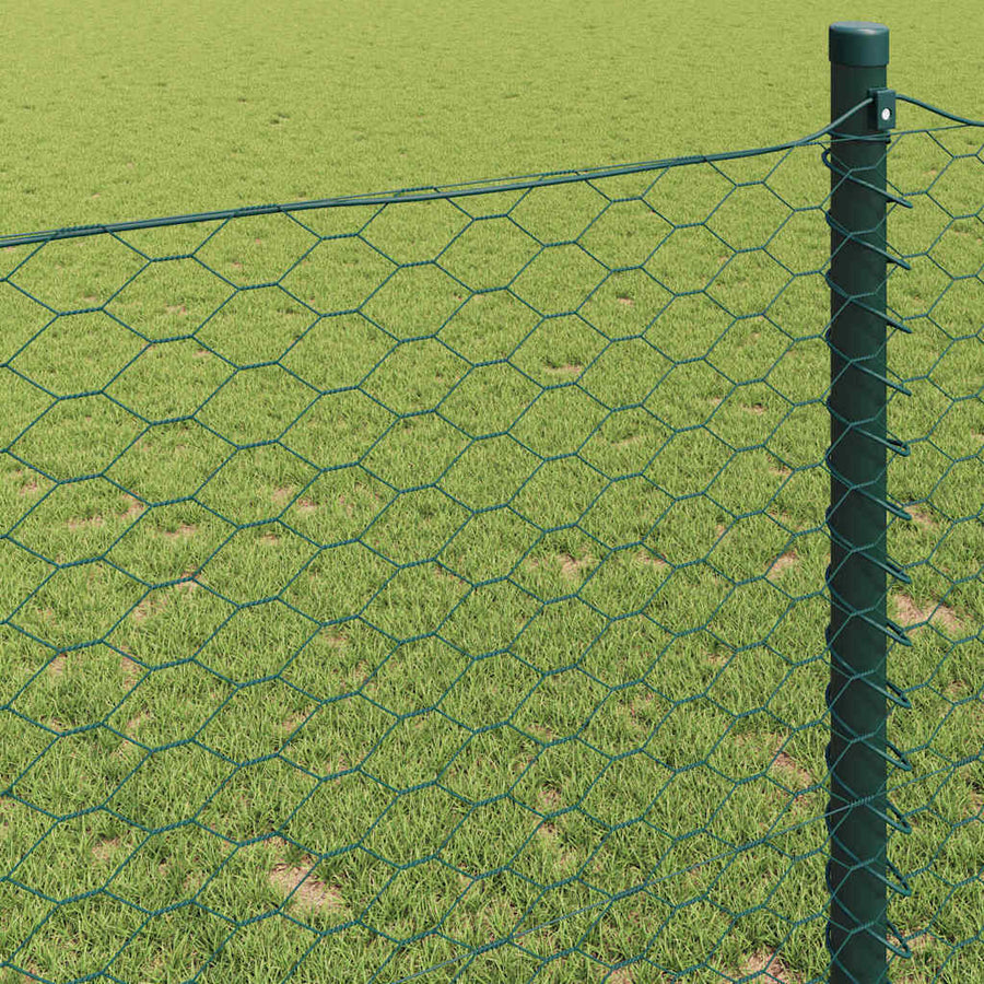 Hexagon Hek Groen 1,4 x 25 m PVC