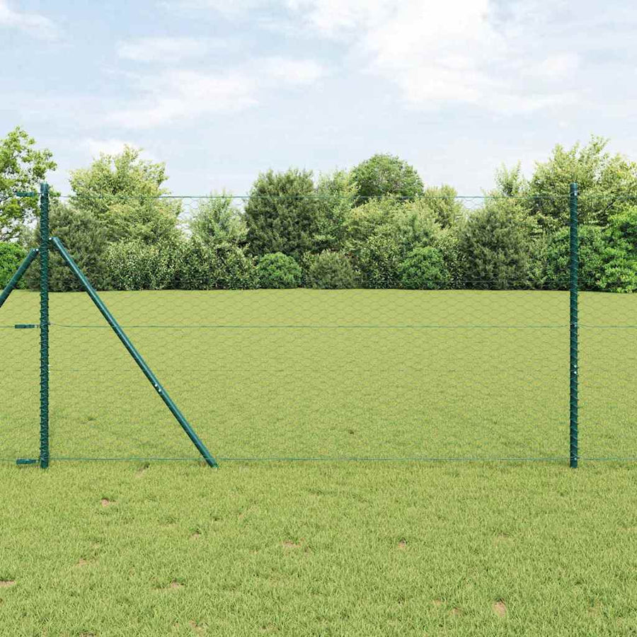 Hexagon Hek Groen 1.4 x 25 m Staal