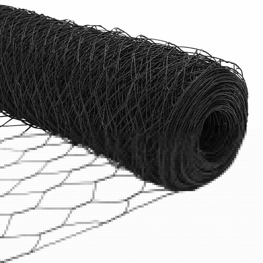 Hexagon Hek Grijs 0,6 x 10 m PVC
