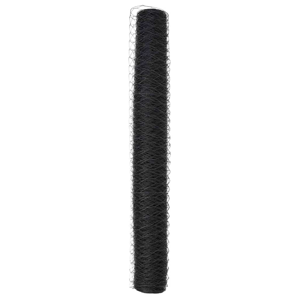 Hexagon Hek Grijs 1,2 x 10 m PVC