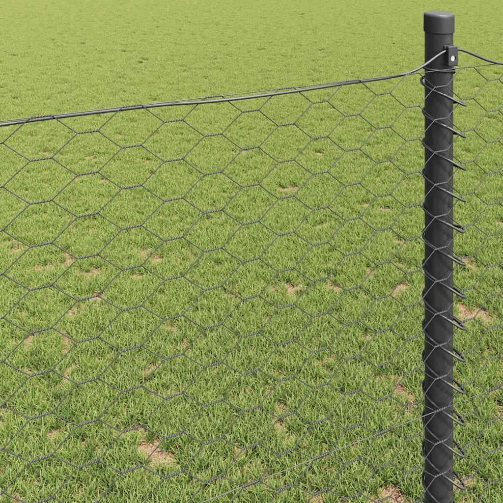 Hexagon Hek Grijs 1,4 x 50 m PVC