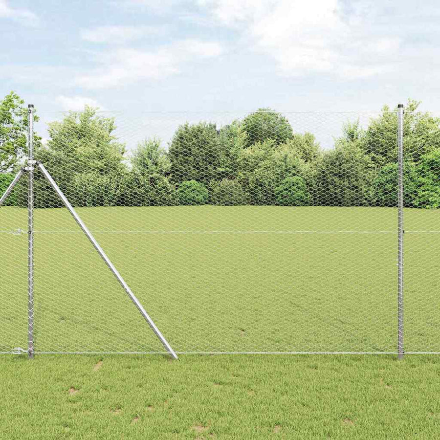 Hexagon Hek Zilver 1,6 x 10 m Gegalvaniseerd staal