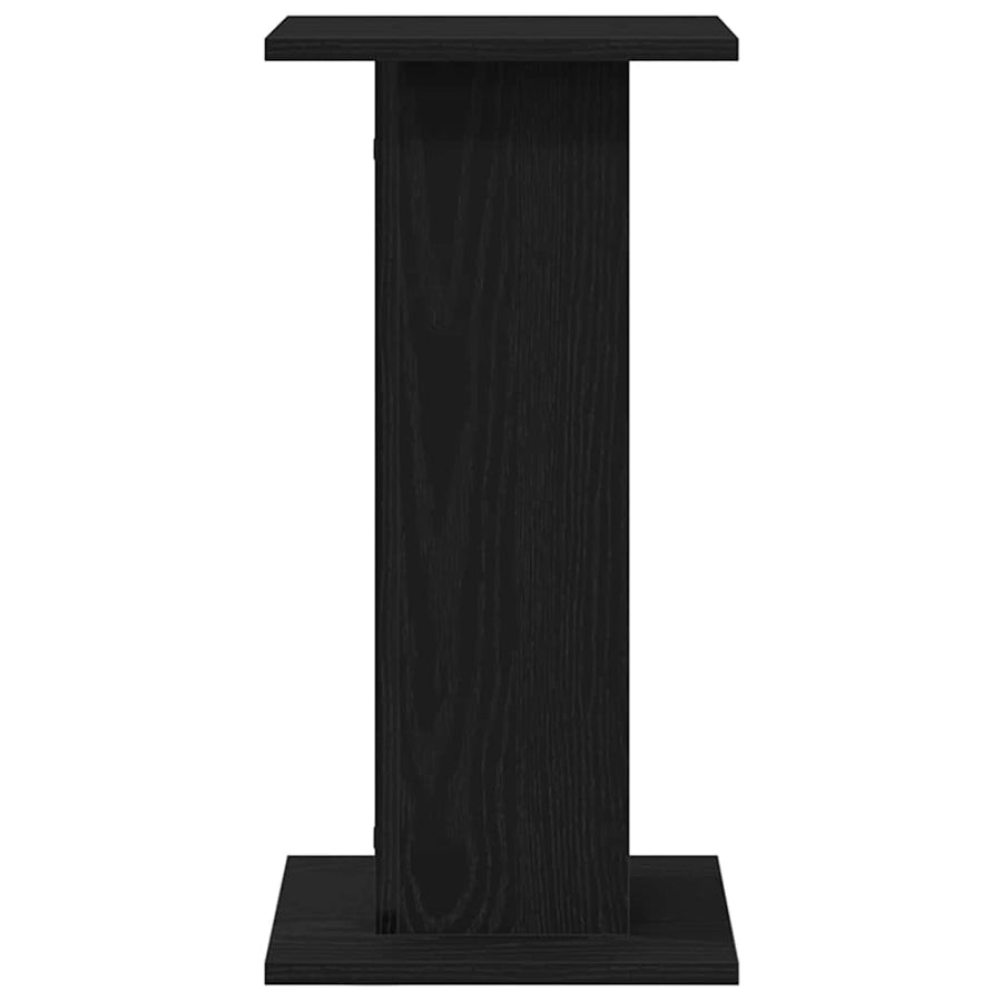 Plantenstandaard 2 st Zwart Eiken 30 x 30 x 60 cm Bewerkt hout