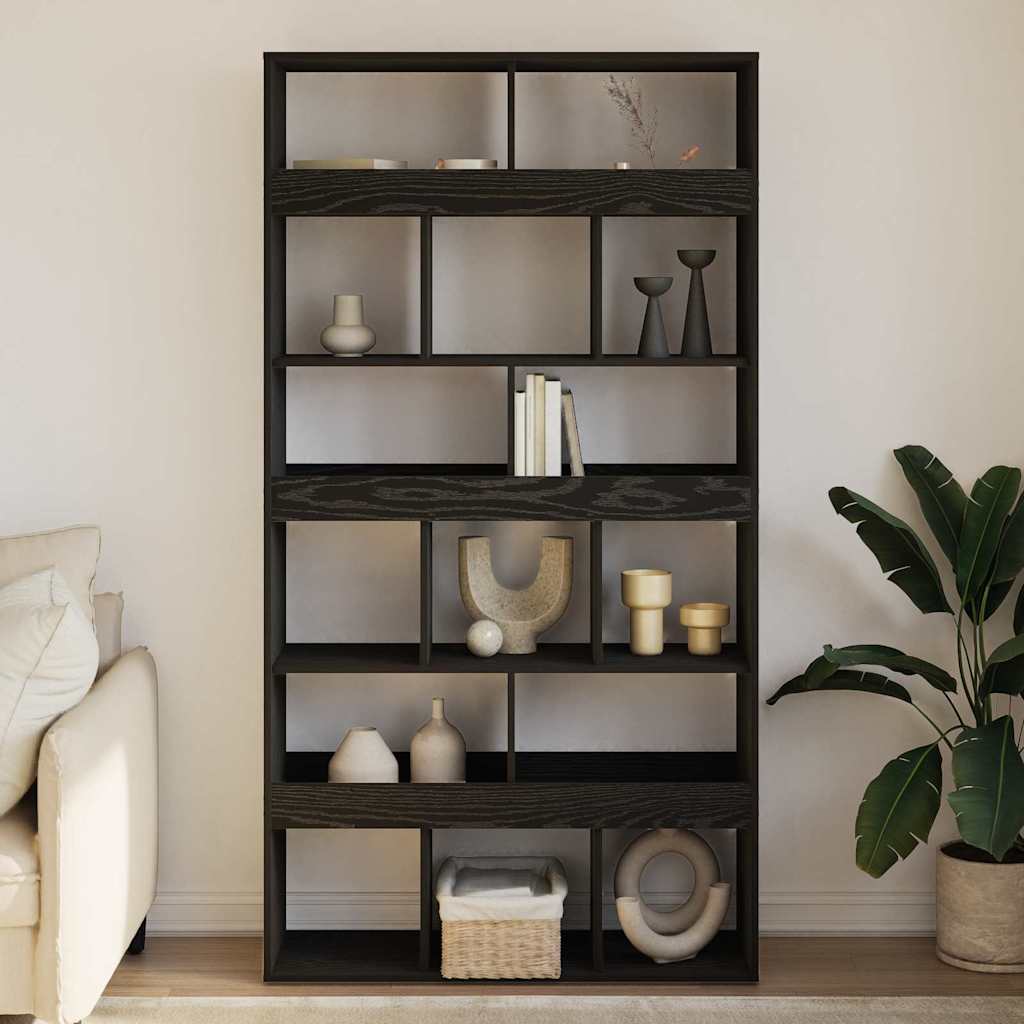 Kamerscherm 2 St 100X33X Bewerkt Hout Kleur 187,5 cm Zwart eiken